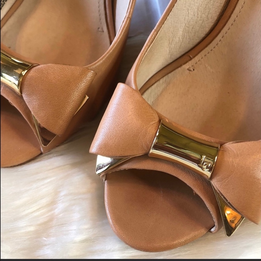 Louise et Cie Nikkah Leather Peep Toe Heels 8.5